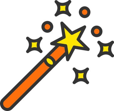 Magic Wand Vector Icon Design