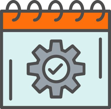 Zamanlama Vektör Simgesi Tasarımı