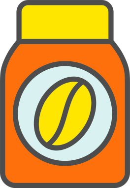 Kahve Torbası Vektör Simgesi Tasarımı