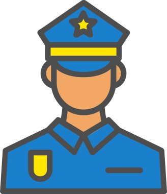 Police Man Vector Icon Design