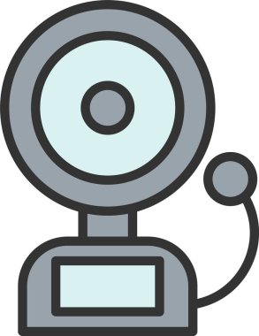 Okul Çanı Vektör Simgesi Tasarımı