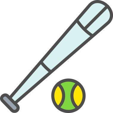 Beyzbol Vektörü Simgesi Tasarımı