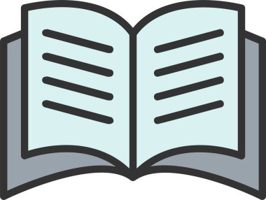 Kitap Vektörü Simgesi Tasarımı Aç