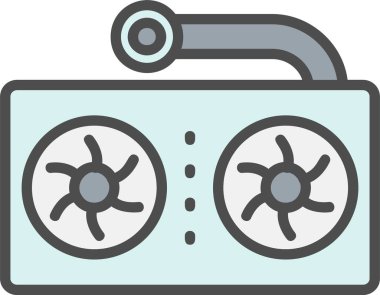 PC Radyatör Vektör Simgesi Tasarımı