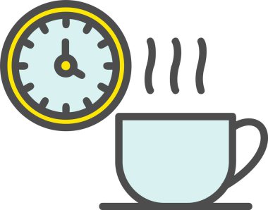 Kahve molası Vektör Simgesi Tasarımı