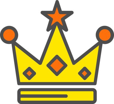 Taç vektör simgesi tasarım