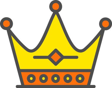 Taç vektör simgesi tasarım