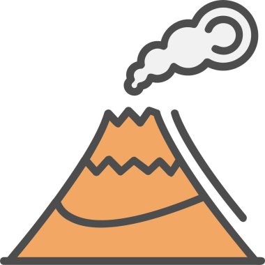 Volcano Vector Icon Design