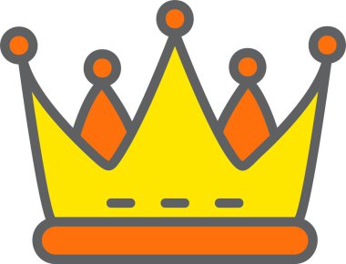 Taç vektör simgesi tasarım