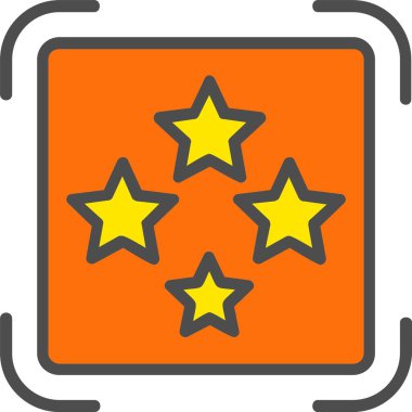 Four Stars Vector Icon Design