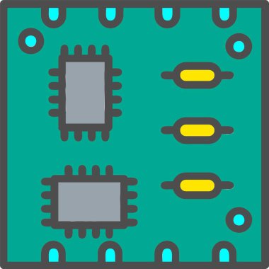 Pcb Board Vector Icon Design