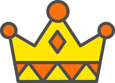 Taç vektör simgesi tasarım