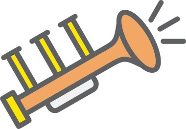 Trompetler Vektör Simgesi Tasarımı