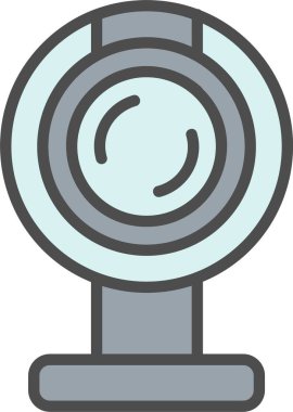 Yuvarlak Webcam Vektör Simgesi Tasarımı
