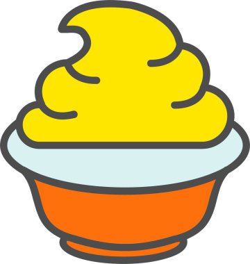 Yoğurt Vektör Simgesi Tasarımı