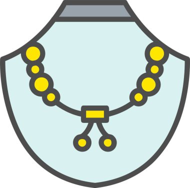 Kolye Vektör Simgesi Tasarımı