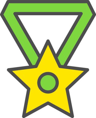 Madalya vektör simgesi tasarım