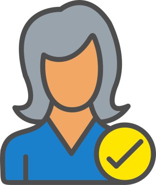 Onaylanmış Aday Vektör Simgesi Tasarımı