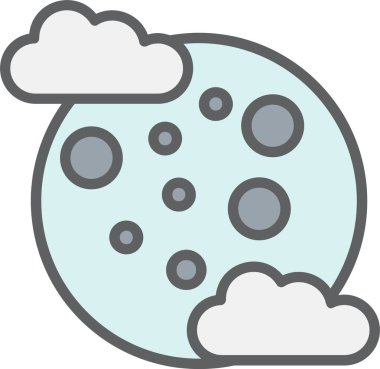 Ay Vektörü Simgesi Tasarımı