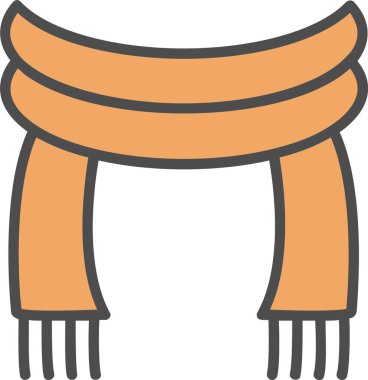 Kış Atkısı Vektör Simgesi Tasarımı