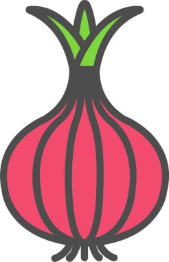 Soğan Vektörü Simgesi Tasarımı