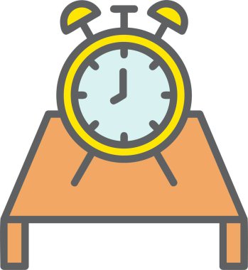 Masa Saati Vektör Simgesi Tasarımı