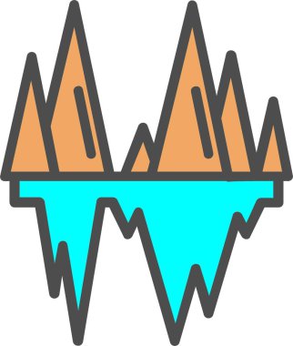 Buzdağı Vektör Simgesi Tasarımı