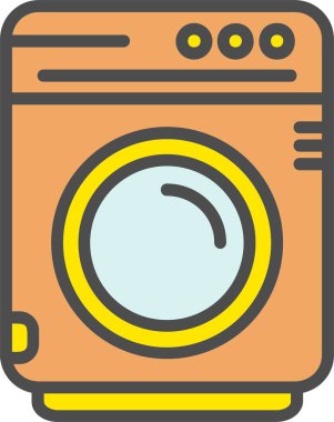 çamaşır makinesi vektör simgesi tasarımı