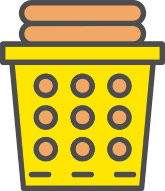 Laundry Basket Vector Icon Design