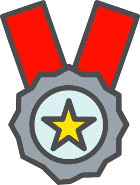 Madalya vektör simgesi tasarım