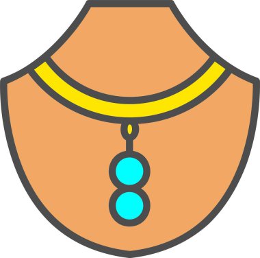 Kolye Vektör Simgesi Tasarımı