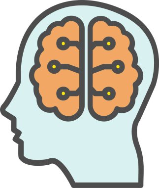 Human Brain Vector Icon Design