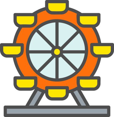 Ferris Wheel Vector Icon Design
