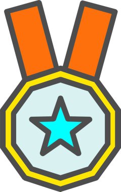 Madalya vektör simgesi tasarım