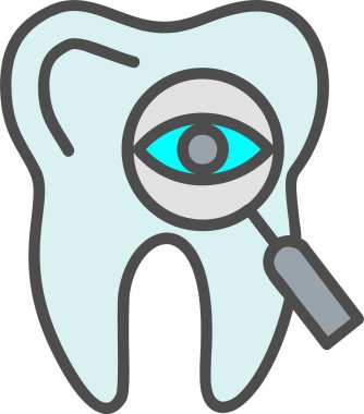 Diş Tanılama Vektörü Simgesi Tasarımı