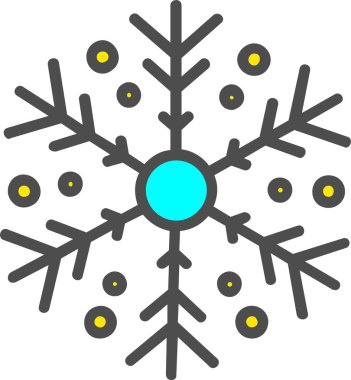 Kar Tanesi Vektör Simgesi Tasarımı