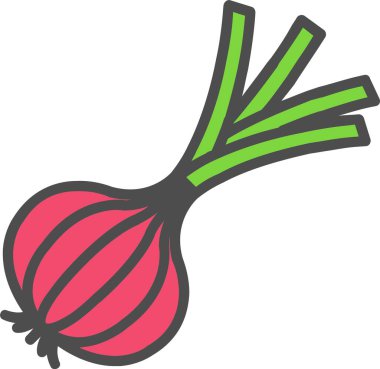 Soğan Vektörü Simgesi Tasarımı