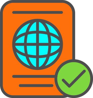 Pasaport vektör simgesi tasarım
