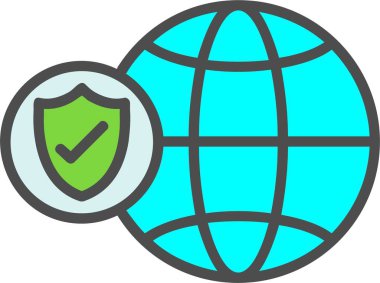 Genel Güvenlik Vektör Simgesi Tasarımı