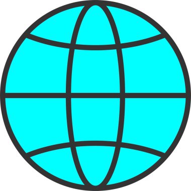 Web Globe Vektör Simgesi Tasarımı