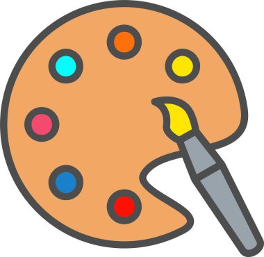 Renk paleti Vektör Simgesi Tasarımı