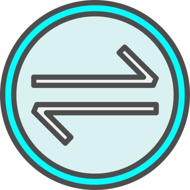 Sağ Sol Ok Vektör Simgesi Tasarımı