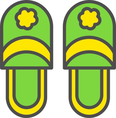 Slippers Vector Icon Design