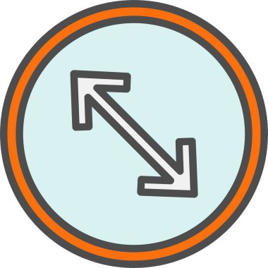 Tam Ekran Ok Vektör Simgesi Tasarımı