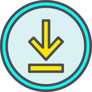 Down Arrow Vector Icon Design