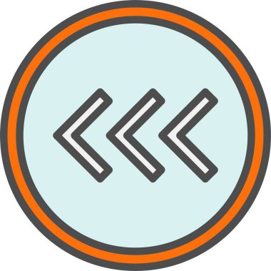 Hızlı Ters Ok Vektör Simgesi Tasarımı