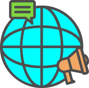 Global Marketing Vector Icon Design