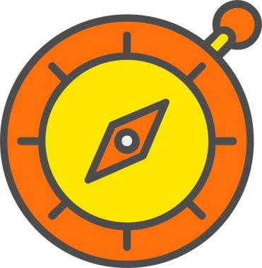 Navigation Compass Vector Icon Design