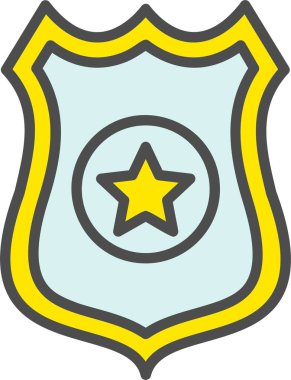 Polis Rozeti Vektör Simgesi Tasarımı