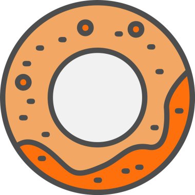 Donut Vektör Simgesi Tasarımı